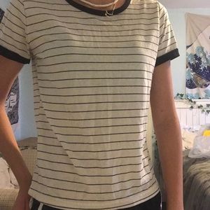 Stripped short sleeve tee